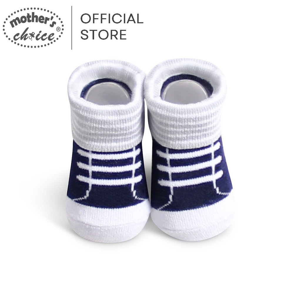 Hộp tất cho bé sơ sinh hộp đơn màu xanh than navy Mother's Choice - chất liệu co giãn, mềm mại cho bé size 0-6M IT3942