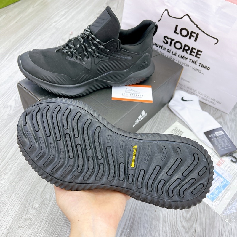 Giày sneaker Anpha Bouce full đen hàng cao cấp cho nam chạy bộ tập gym siêu êm