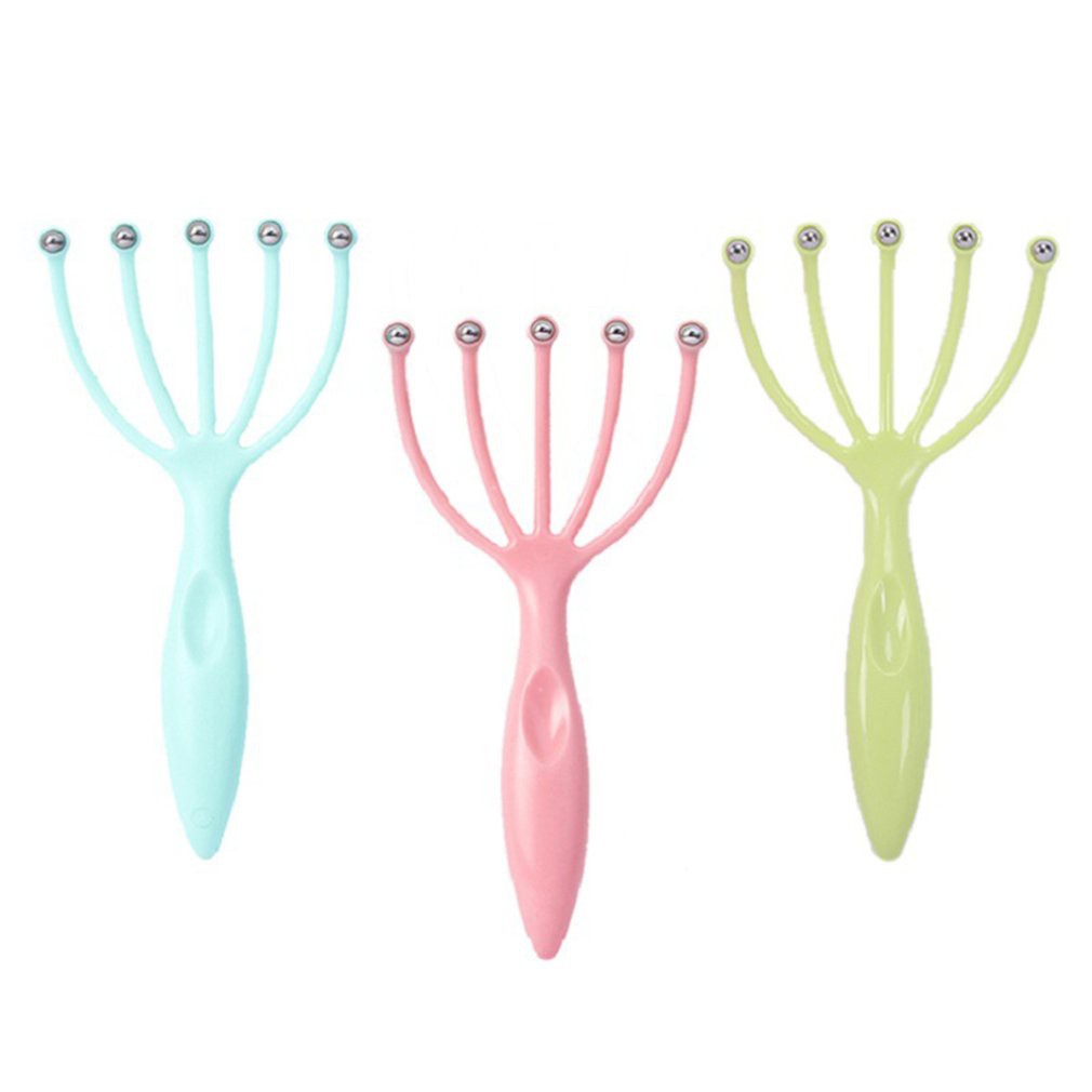 ✿ mát xa ✿Mini Head Massager Five-Jaw Ball Massager Clearing Veins Soothing Brain