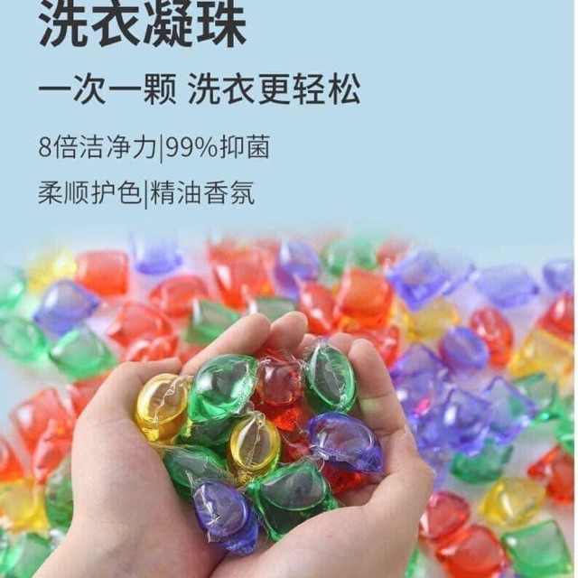 Hộp 30 Viên giặt xả quần áo thơm lừng