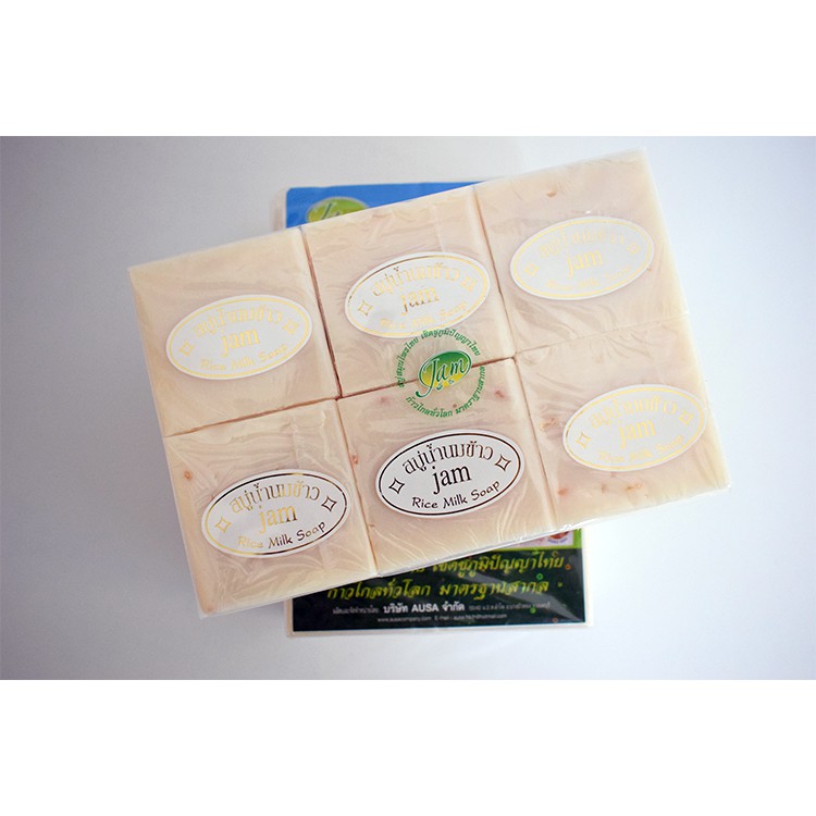 Xà phòng sữa gạo Jam Rice Milk Soap Thái Lan giúp trắng sáng, mềm mịn, hương thơm dịu nhẹ SPU151