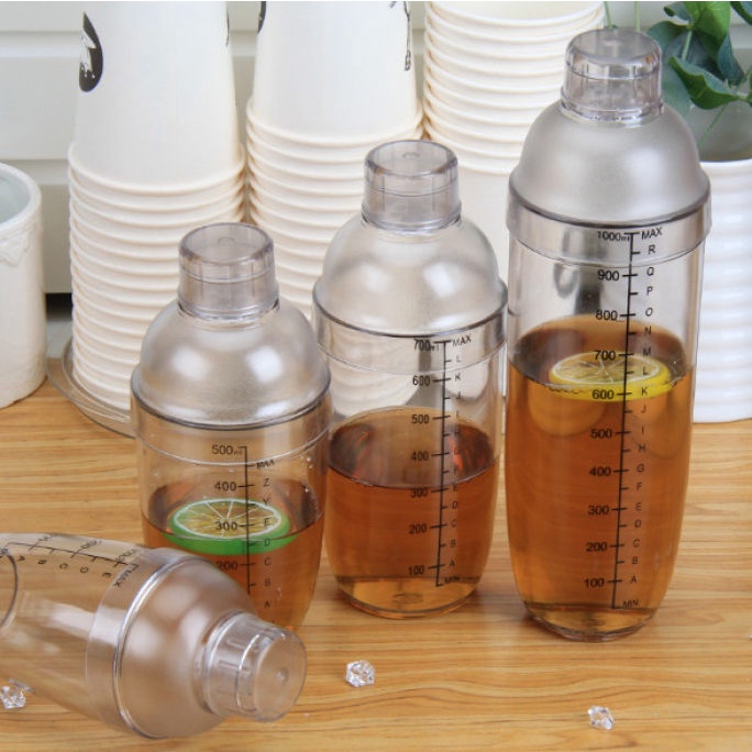 Bình Lắc Cocktail Shaker Nhựa Loại Tốt đủ size