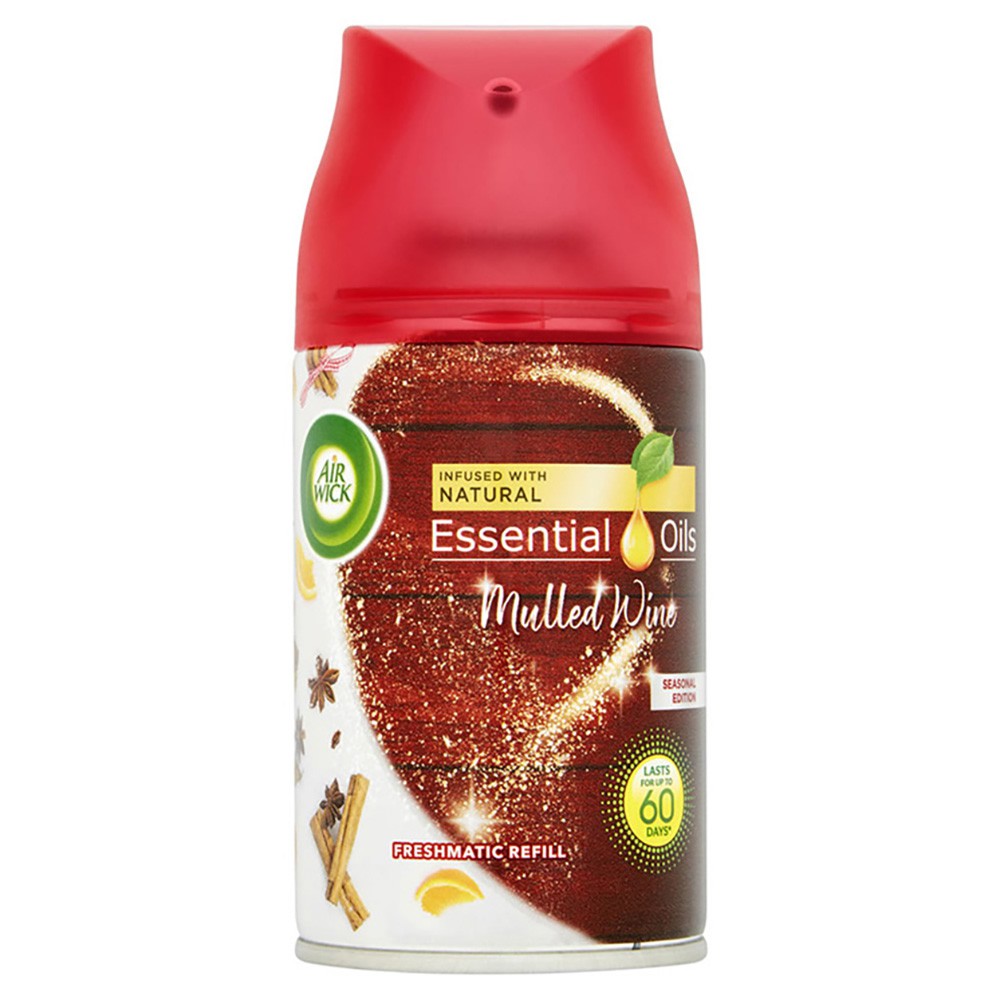 Bình xịt tinh dầu thiên nhiên Air Wick Mulled Wine 250ml QT06515 - cam, quế, hồi, bình phun tinh dầu nguyên chất