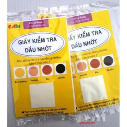 Giấy kiểm tra dầu nhớt - bộ 5 tờ