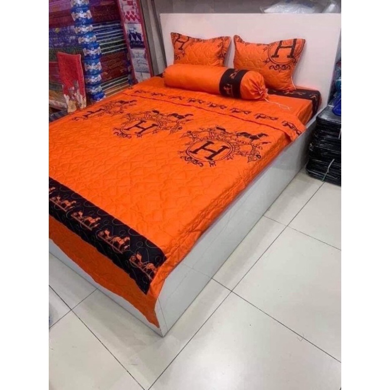 Sét 4 Món Chăn Ga Gối H.M Cam
