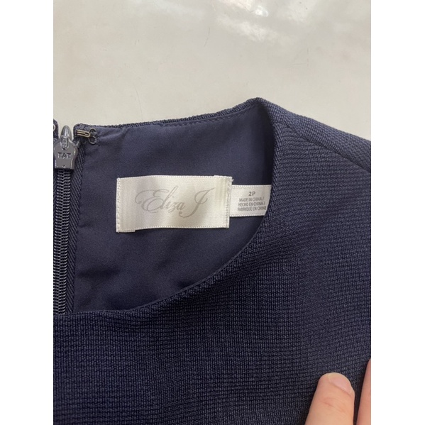 Đầm xanh đen hiệu Eliza j