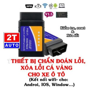 Thiết bị quét xóa lỗi cá vàng check engine, scan lỗi ô tô OBD kết nối WIFI APP 