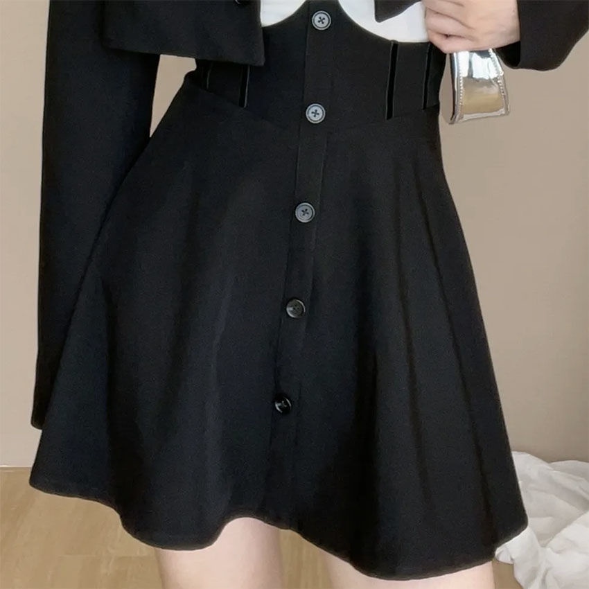 Chân váy COZOKC lưng cao thời trang mùa thu dành cho nữ