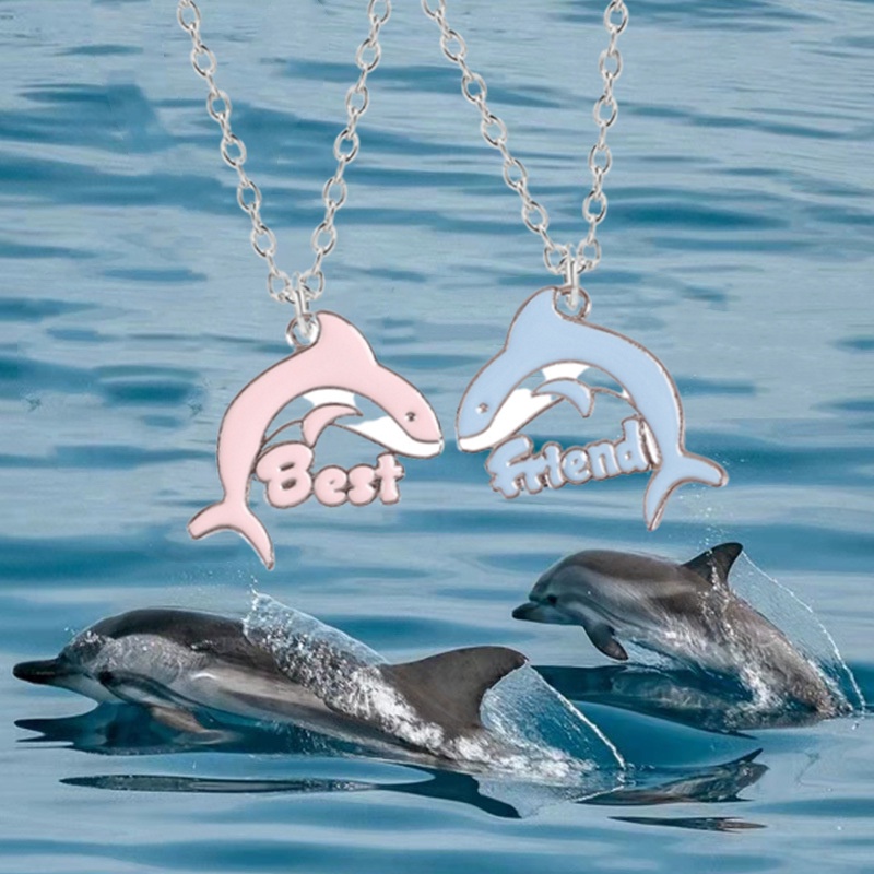 Vòng cổ Mặt Hình Cá Heo Dễ Thương Phù Hợp Làm Quà Cho Cặp Đôi / Bạn Thân
