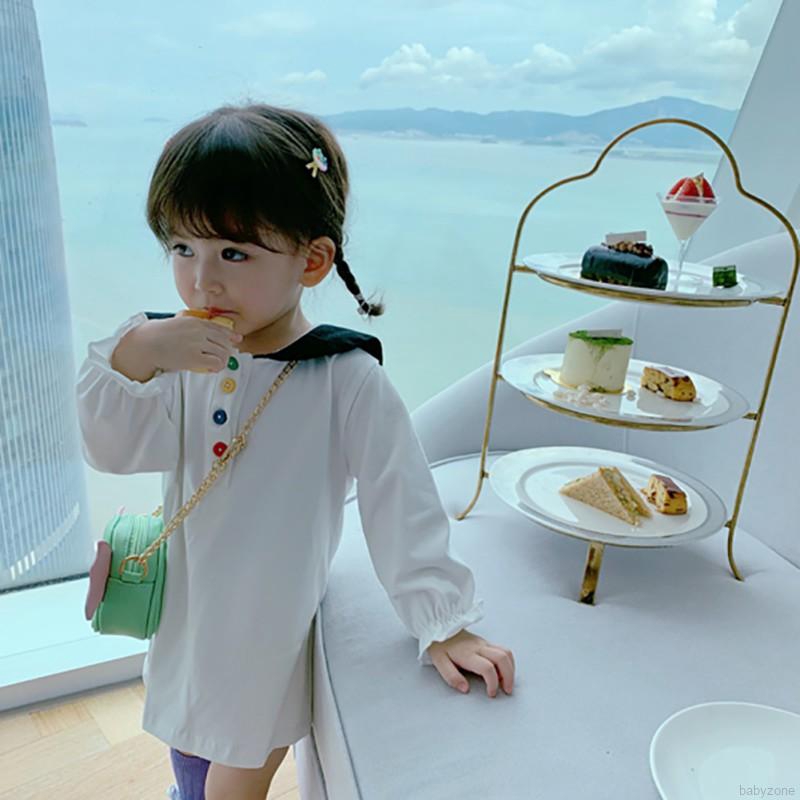 Đầm Bé Gái Tay Dài In Hình