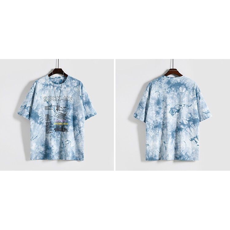 ÁO THUN NAM NỮ MÀU LOANG XANH NGỌC FORM RỘNG UNISEX LOANG 3D DAVID | BigBuy360 - bigbuy360.vn