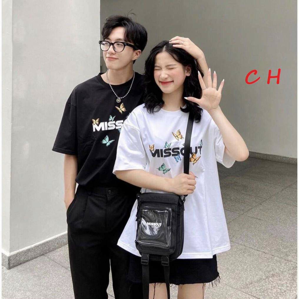 Áo Thun BƯỚM MISSOUT Tay Lỡ Form Rộng Áo Thun Nam Nữ Unisex