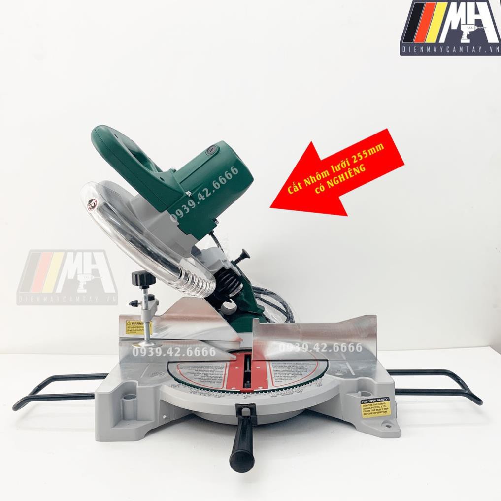 Máy cắt nhôm 255mm chính hãng Dekton Model DK-255,có cắt nghiêng, kèm lưỡi , giá tốt
