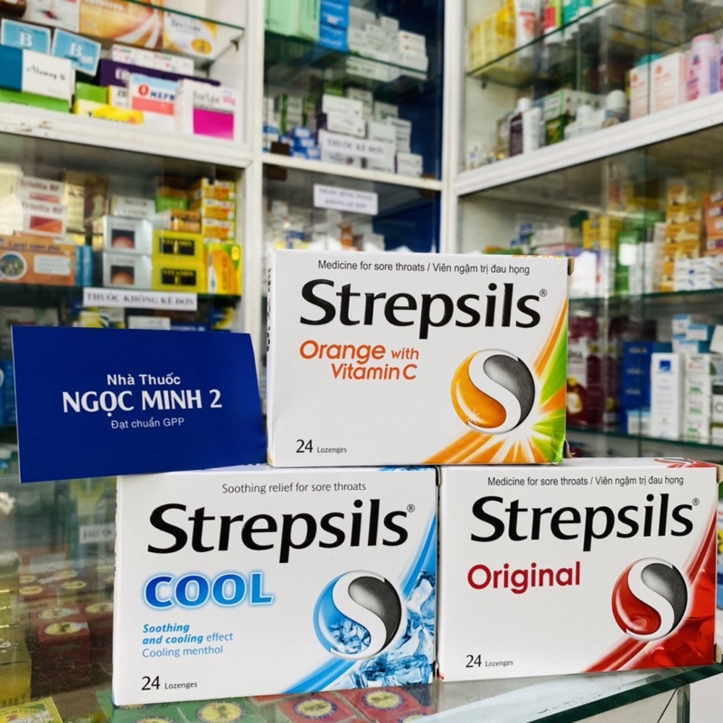 ✅[Chính Hãng ] Strepsils ( đủ mùi đủ màu ) Viên ngậm sát trùng vùng họng