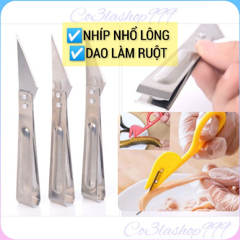 Dao Nhíp Nhổ Lông Gà Vịt Làm Lòng Mề 2 Trong 1/Hoặc Dao Làm Ruột(1 Cây)