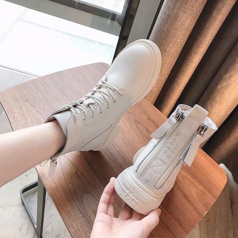 (Sẵn 36/38) Boots da lì khoá kéo sau hàng Quảng Châu | BigBuy360 - bigbuy360.vn