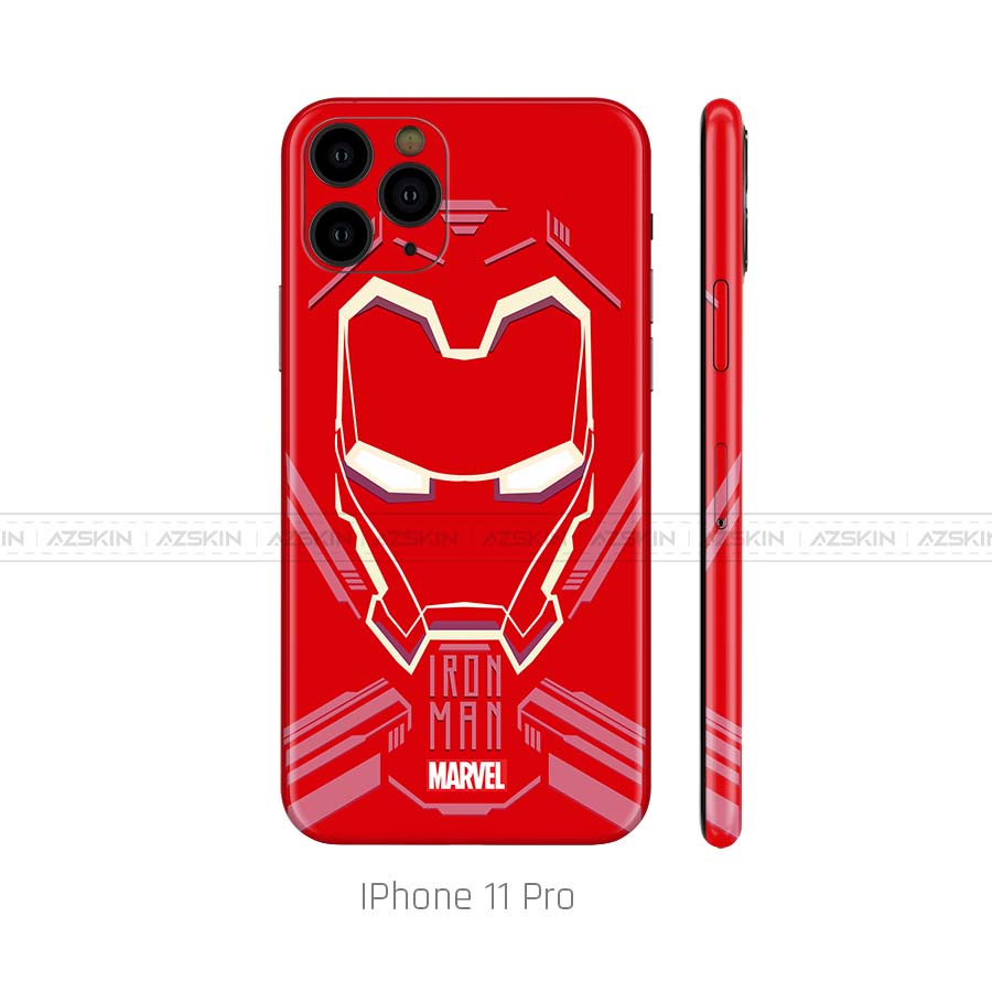 Miếng Dán Skin IPhone IRon Man Chất Liệu Film Chính Hãng |DA04| Dán Lưng Viền IPhone Chống Xước, Bền Màu, Cắt Khuôn Sẵn