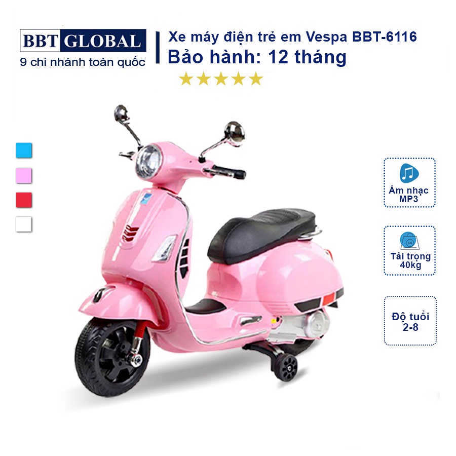 Xe máy điện trẻ em BBT Global Vespa BBT-6116