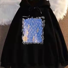 【ZHELIHANGFEI】Áo Hoodie Tay Dài Form Rộng Theo Phong Cách Mỹ Dễ Phối Đồ