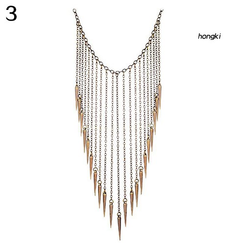 vòng cổ Dáng Dài Phối Đinh Tán Thời Trang Cá Tính Cho Nữ