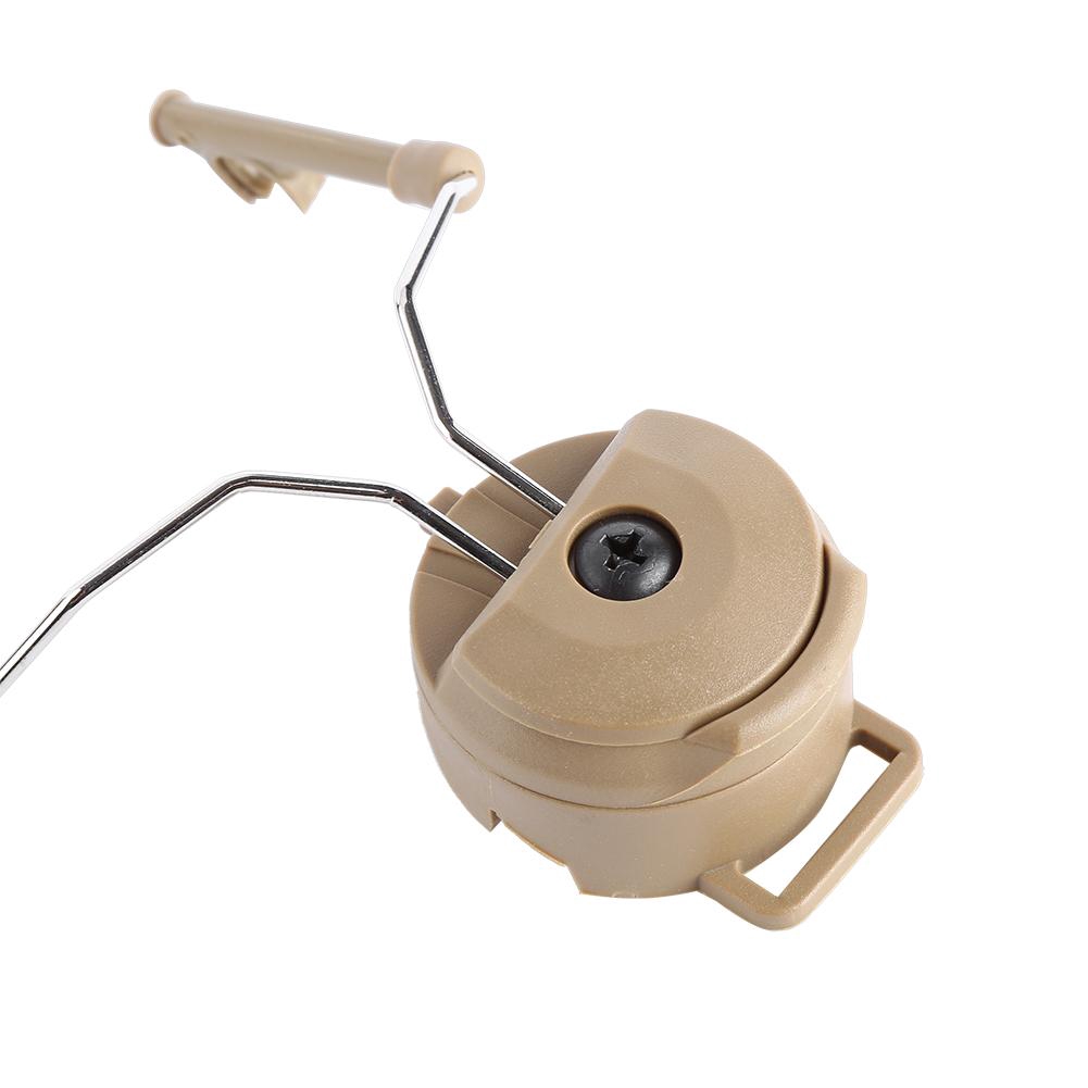 2pcs POM+ Stainless Steel Helmet Arc Rail Suspension Headset Support For Peltor Comtac