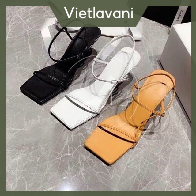 Giày sandal cao gót quai mảnh đế nhọn 7 phân S22 VIETLAVANI