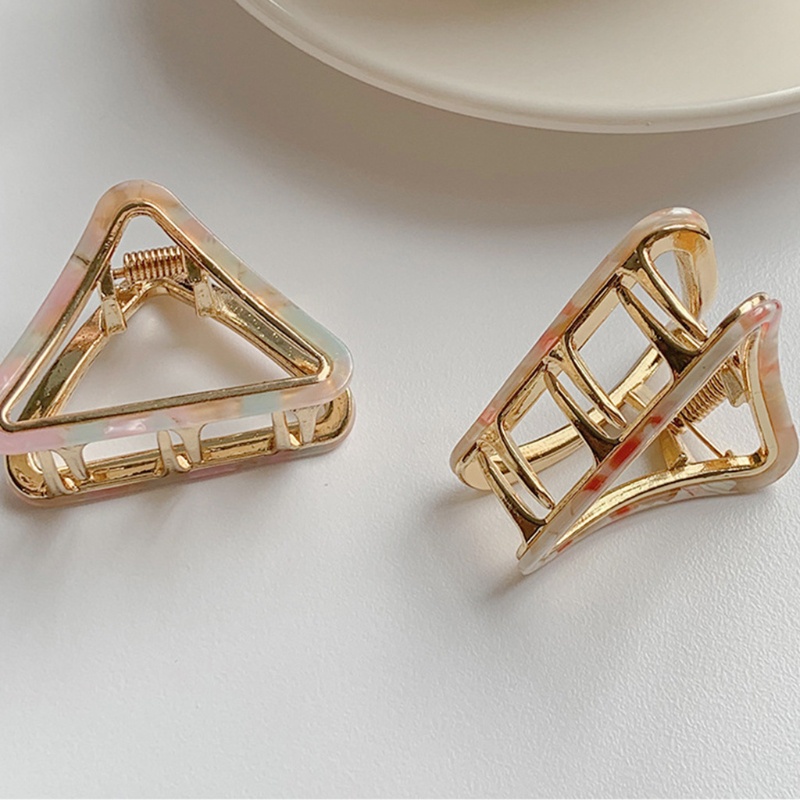 Flgo Kẹp Tóc Đuôi Ngựa Hình Tam Giác Khoét Lỗ Rỗng Thời Trang Cho Nữ