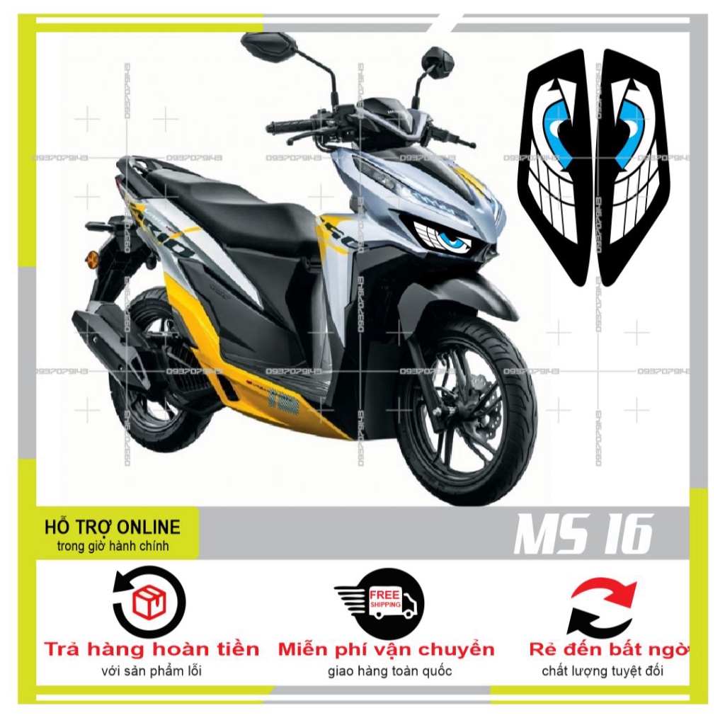 DECAL DÁN ĐÈN SƯƠNG MÙ XE VARIO 2020 (DECAL TRONG SUỐT) MS 16 - DUNG DECAL