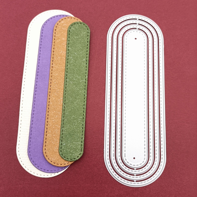 Khuôn Cắt Giấy Làm Từ Kim Loại Hình Tag Hành Lý Trang Trí Scrapbook