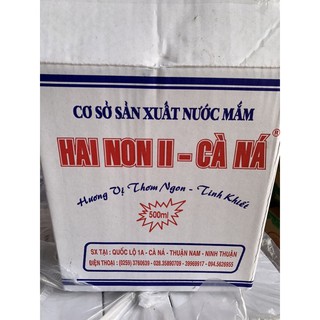 Nước mắm cá cơm hai non - cà ná thùng 6 chai