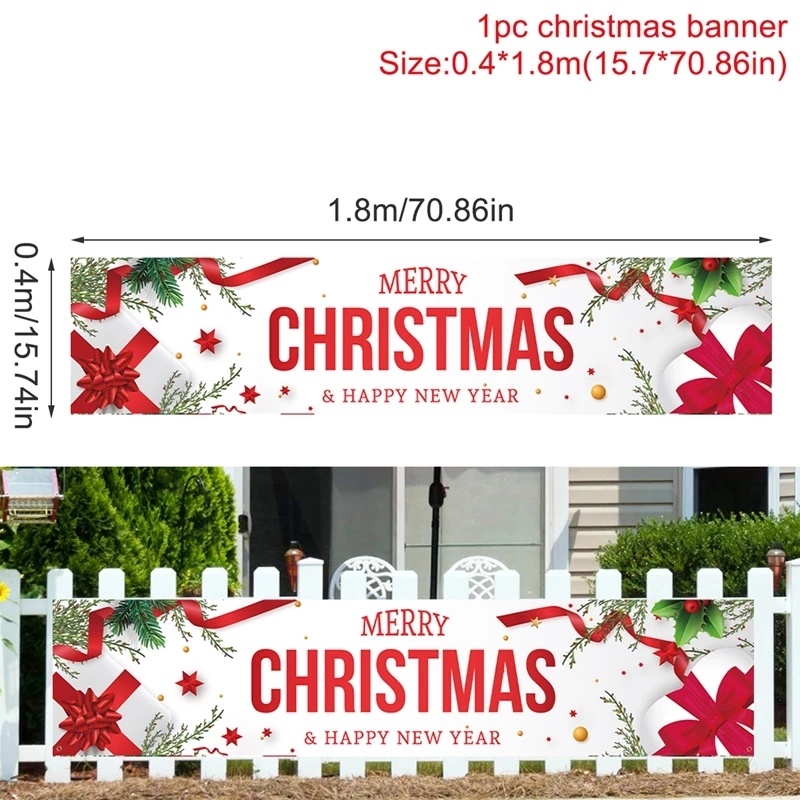 Cờ Treo Trang Trí Giáng Sinh 40 * 180cm