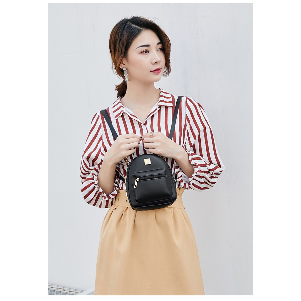 Balo mini thời trang dạo phố mẫu Đinh 002f