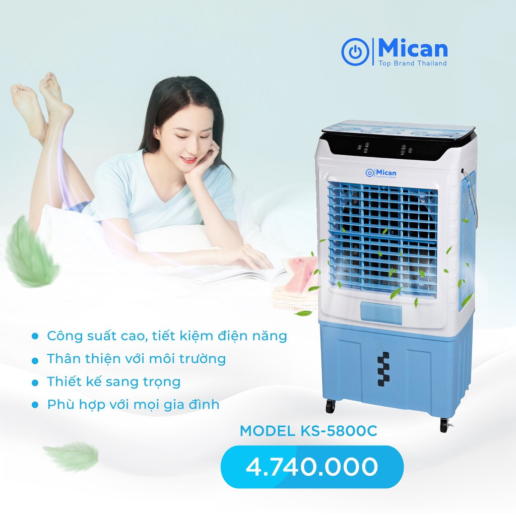 Máy làm mát không khí Mican Model KS - 5800C cho mọi nhà