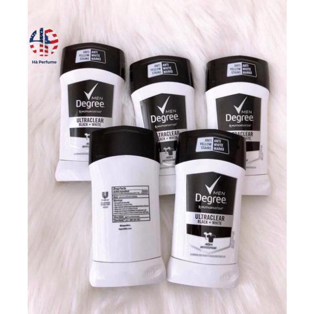 Lăn khử mùi dạng sáp nam Degree Men UltraClear Antiperspirant Deodorant Black + White 76g (Mỹ)