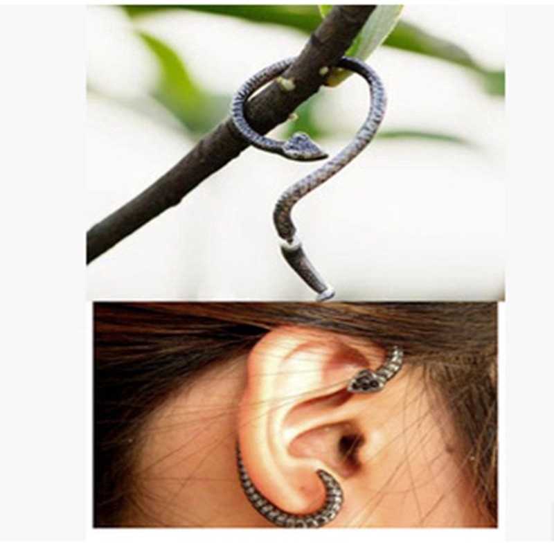 Khuyên vành tai hình rắn phong cách gothic cá tính độc đáo