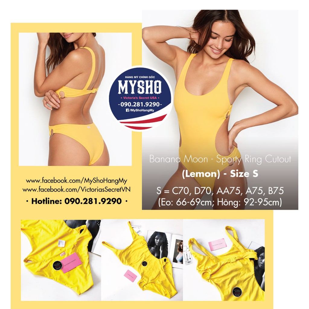 [Size S] Áo tắm gợi cảm, và quyến rũ với chất liệu mềm và mịn, Lemon