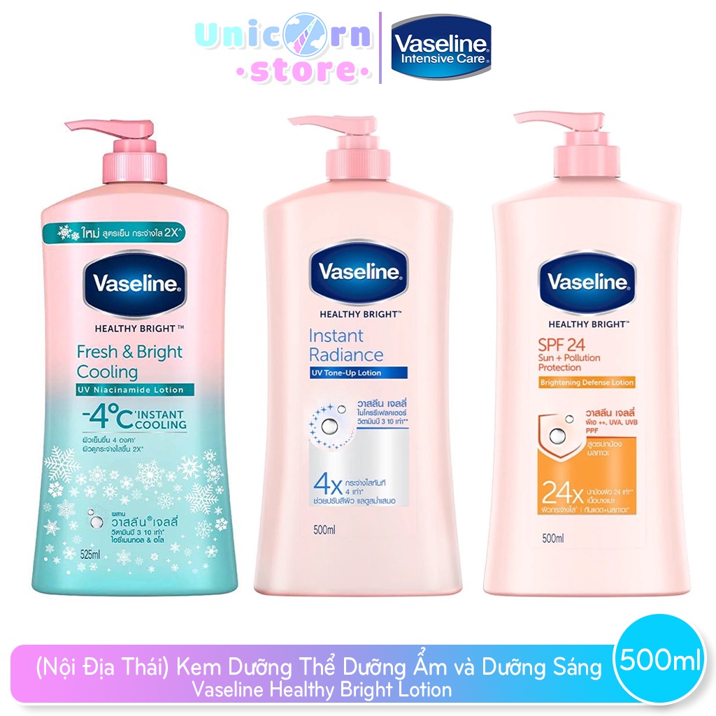 Kem Dưỡng Thể Dưỡng Ẩm và Dưỡng Sáng Vaseline Healthy Bright Lotion 500ml