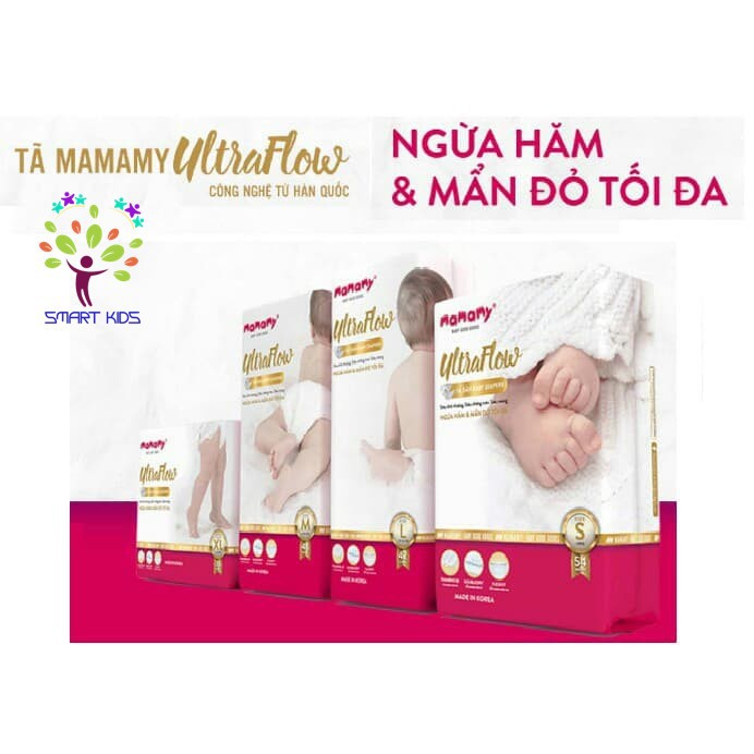 Tã dán tã quần Mamamy Ultraflow nhập khẩu Hàn Quôc S54/M46/L42/XL36 M46/L42/XL32/XXL26