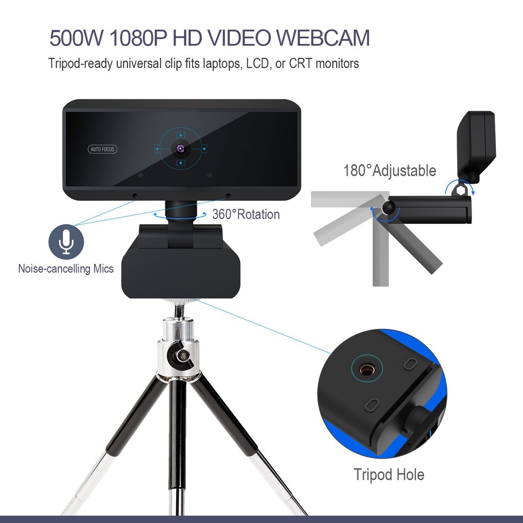 Webcam Hd1080P Tích Hợp Micro Chất Lượng Cao Hỗ Trợ Giảng Dạy Và Giảng Dạy Cho Máy Tính 5 Megapixel | BigBuy360 - bigbuy360.vn