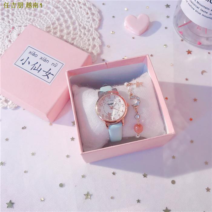 Đồng hồ đeo tay phát sáng họa tiết hoạt hình dễ thương cho bé gái 8-10-12 tuổi