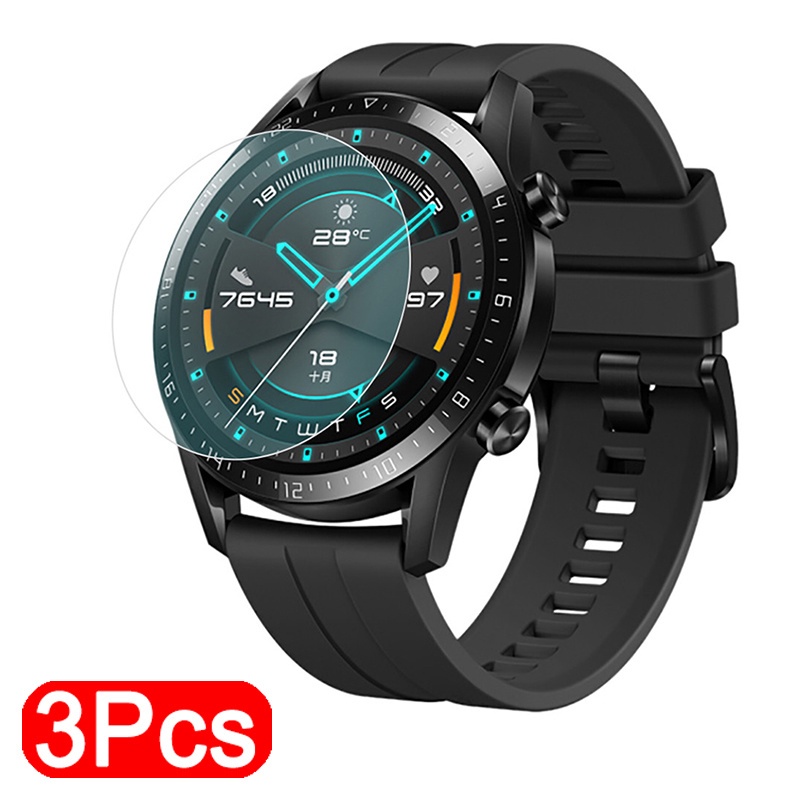 Set 3 Kính Cường Lực 9H Bảo Vệ Màn Hình Chống Trầy Cho Huawei Watch GT2 46mm / Huawei Watch GT2 Pro