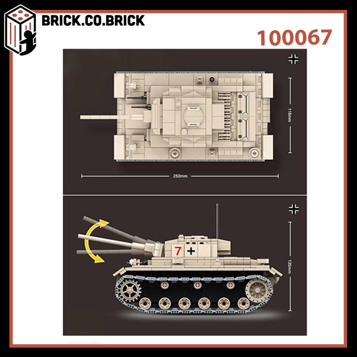 Xếp hình Xe Tăng Panzerkampfwagen III Của Đức QUANGUAN 100067