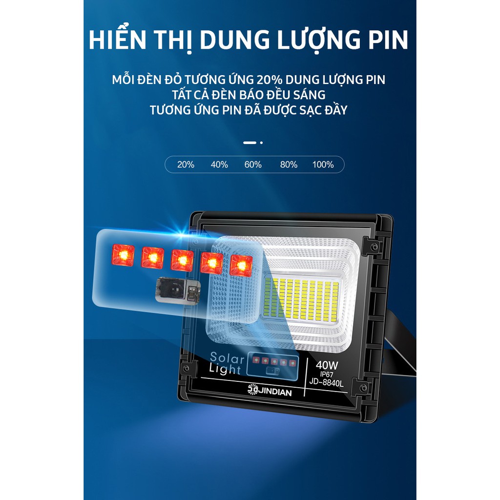 ĐÈN NĂNG LƯỢNG MẶT TRỜI CHÍNH HÃNG JINDIAN JD-8200L