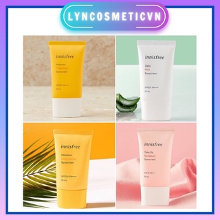 Kem chống nắng Innisfree các dòng  (Tone up No sebum , Long - lasting Ex , triple Care)