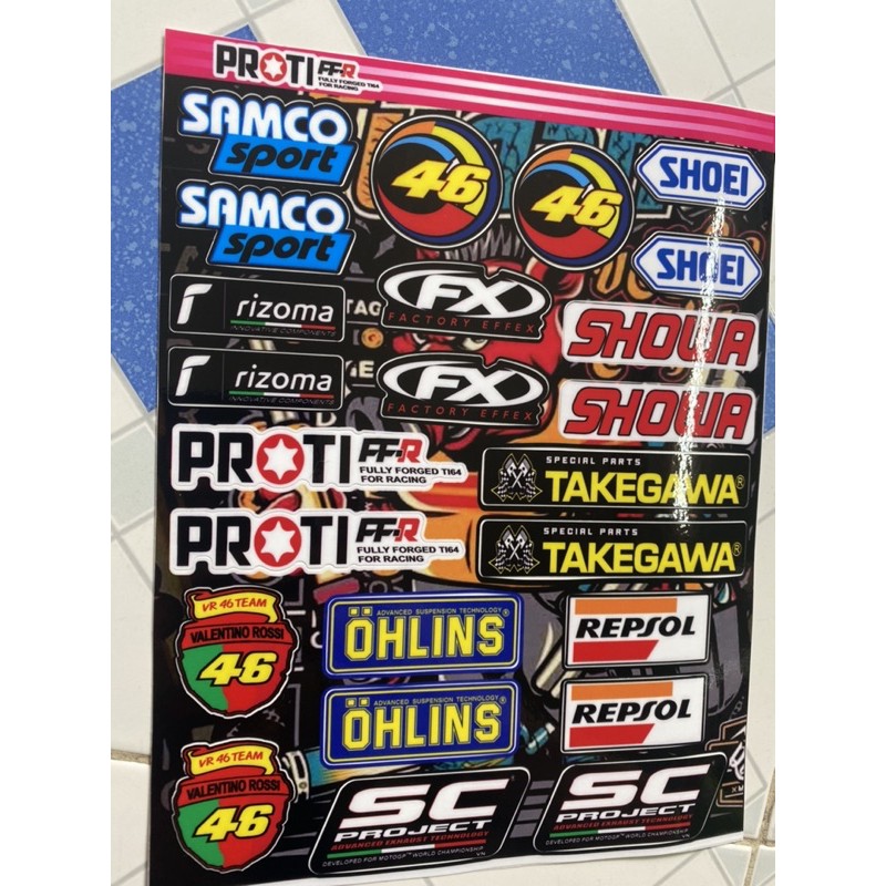 Sét tem logo samco 46 shoei