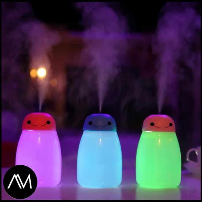 Máy Phun Sương Tạo Ẩm Baymax Mini Đèn Led Rgb 400ml - H803 - Màu Xanh Dương