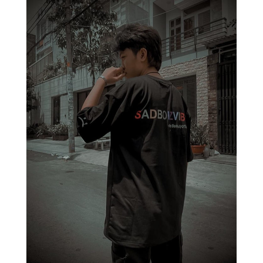 áo thun Sadboiz tay lỡ 7 màu Nam Nữ Oversize Unisex conton