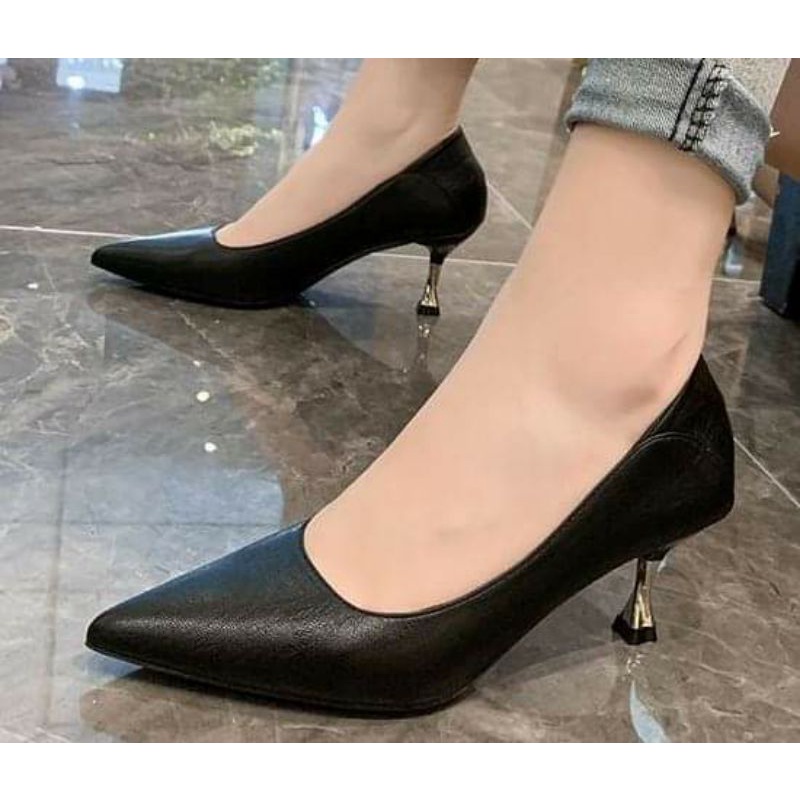 Giày cao gót size nhỏ 31 32 33 34 6cm da lì/da lộn da mềm