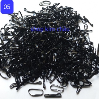 (Đen 05 Size Trung) Thun chun cột tóc cho bé gái người lớn