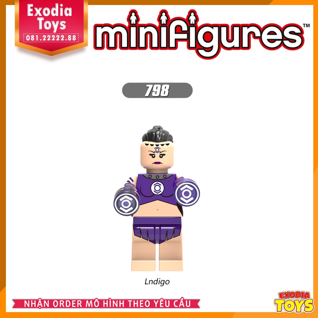 Xếp hình Minifigure Nhân vật siêu anh hùng quân đoàn Lantern Corps - Đồ Chơi Lắp Ghép Sáng Tạo - X0183